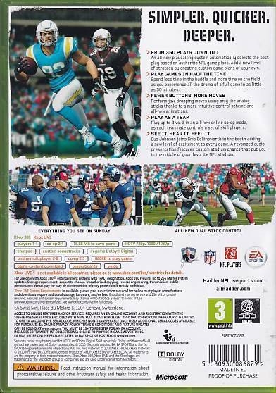 Madden NFL 11 - XBOX 360 (B Grade) (Genbrug)